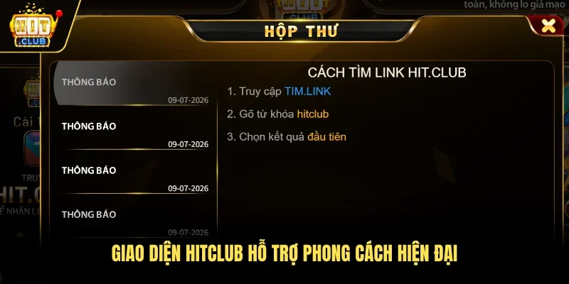 Giao diện Hitclub hỗ trợ phong cách hiện đại