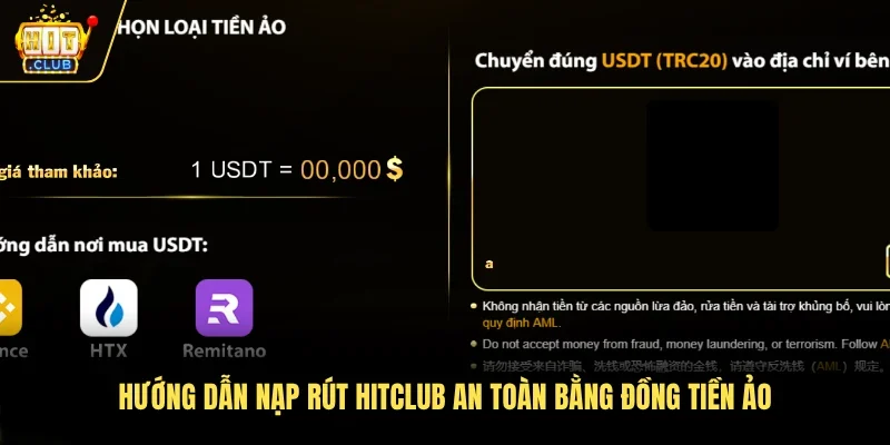 Hướng dẫn nạp rút Hitclub an toàn bằng đồng tiền ảo